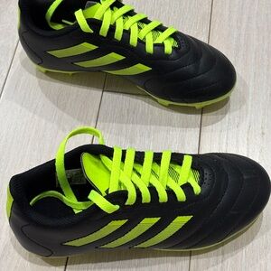 Adidas Goletto VIII Firm Ground  FG Soccer Cleats Black Yellow Kids US 1.5